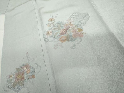 平和屋着物●中国三大刺繍　スワトウ刺繍　汕頭刺繍　総刺繍　訪問着　花文箱文　暈し染め　正絹　逸品　AABL0133cs