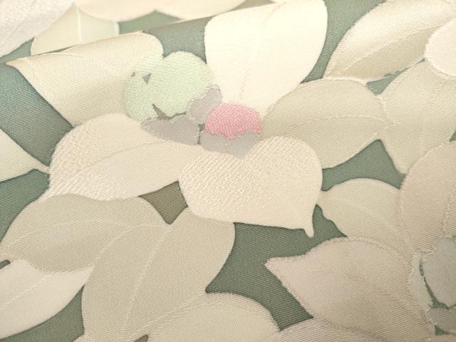 平和屋着物●上質な小紋　地紋起こし　草花文　暈し染め　正絹　逸品　未使用　AABL0136cs