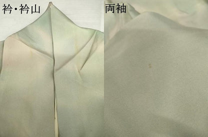 平和屋着物●訪問着　ろうけつ染　草花文　暈し染め　正絹　逸品　AABL0141cs
