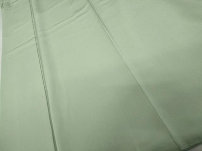 平和屋着物●上質な色無地　作家物　薄萌葱色　正絹　逸品　AABL0145cs
