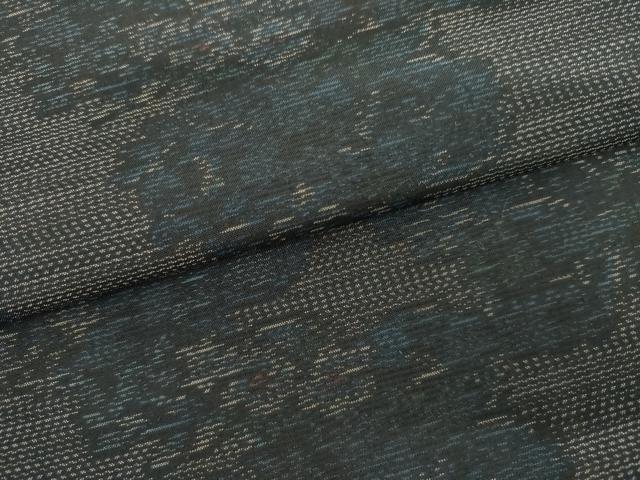 平和屋着物●本場大島紬　舞花文　反端付き　正絹　逸品　AABL0146cs