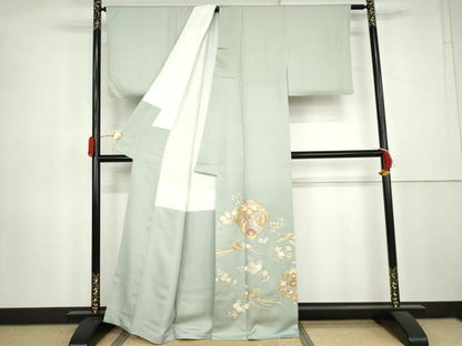 平和屋着物●金彩友禅作家　金彩の魔術師　堀省平　金煌織　色留袖　鳳凰枝花文　金銀彩　正絹　逸品　AABL0150cs