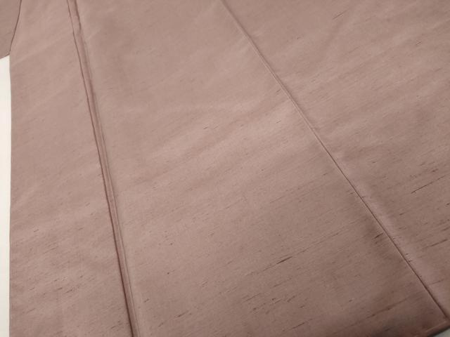 平和屋着物●本加賀友禅作家　成竹登茂男　白山紬　色無地　紅藤色　銀座おゝぎ屋扱い　正絹　逸品　AABL0151cs