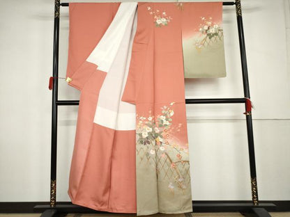 平和屋着物▼訪問着　花籬文　暈し染め　金彩　正絹　逸品　未使用　AABL0152cs