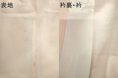 平和屋着物●長襦袢　袷　手描き　枝花文　暈し染め　正絹　逸品　AABL0154cs