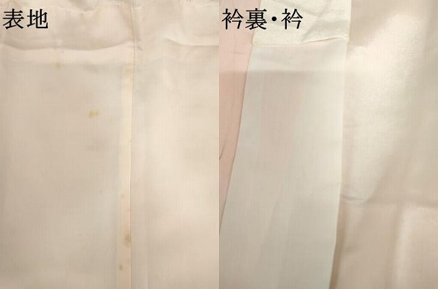 平和屋着物●長襦袢　袷　手描き　枝花文　暈し染め　正絹　逸品　AABL0154cs