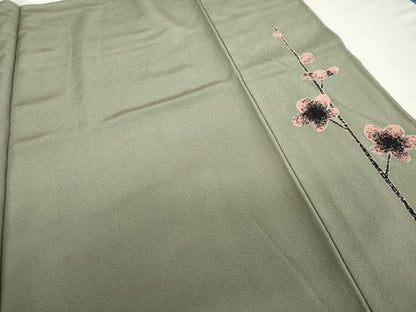 平和屋着物●訪問着　作家物　枝梅文　正絹　逸品　AABL0159cs