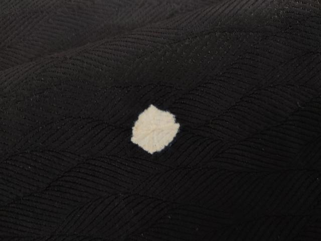 平和屋着物●上質な小紋　絞り　あられ　黒地　正絹　逸品　AABL0167cs