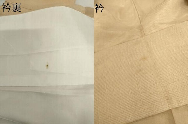 平和屋着物●上質な紬　色無地　雄黄色　正絹　逸品　AABL0170cs