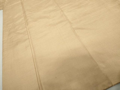 平和屋着物●上質な紬　色無地　雄黄色　正絹　逸品　AABL0170cs