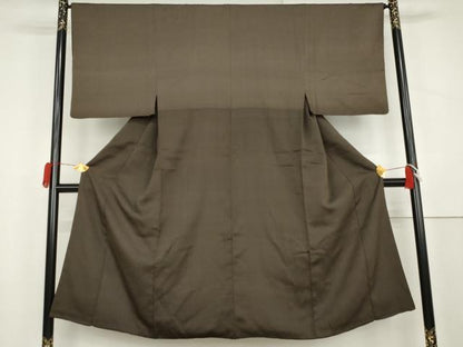 平和屋着物●男性　お召　鹿の子文　正絹　逸品　AABL0176cs