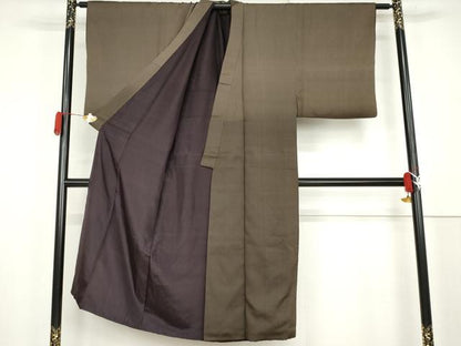 平和屋着物●男性　お召　鹿の子文　正絹　逸品　AABL0176cs