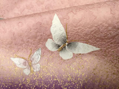 平和屋着物●豪華振袖　花蝶文　暈し染め　金銀彩　やまと誂製　正絹　逸品　AABL0182cs