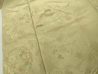 平和屋着物●中国三大刺繍　スワトウ刺繍　汕頭刺繍　総刺繍　色留袖　飛鶴雪輪花文　暈し染め　正絹　逸品　AABL0184cs
