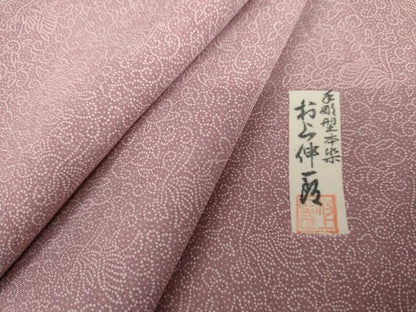 平和屋着物●手彫型本染　村上紳一郎　江戸小紋　吉祥文　正絹　逸品　未使用　AABL0187cs