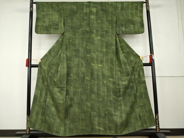 平和屋着物●上質な小紋　網目文　暈し染め　ゑり善扱い　胴抜き仕立て　正絹　逸品　AABL0188cs