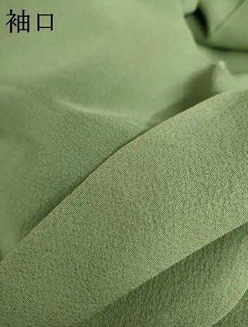 平和屋着物●上質な色無地　柳染色　胴抜き仕立て　正絹　逸品　AABL0190cs