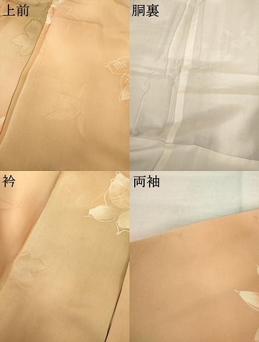 平和屋着物●上質な小紋　地紋起こし　草花文　暈し染め　正絹　逸品　AABL0193cs