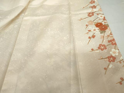 平和屋着物●訪問着　駒刺繍　藤花房　金彩　正絹　逸品　AABL0194cs