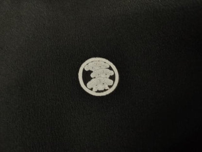 平和屋着物●佐賀錦　黒留袖　吉祥花文　正絹　逸品　AABL0203cs