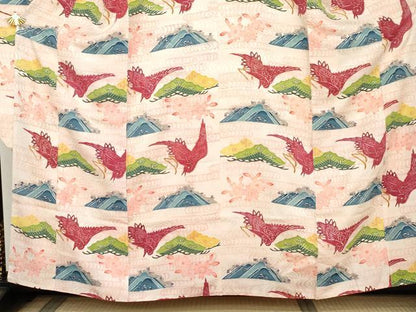 平和屋着物●豪華振袖　型染め　飛鶴松文　高島屋扱い　正絹　逸品　AABL0209cs
