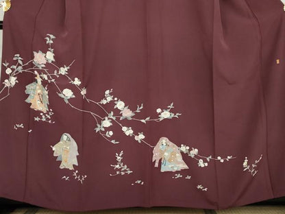 平和屋着物●訪問着　友禅　作家物　童子枝花文　ますいわ屋扱い　正絹　逸品　AABL0212cs