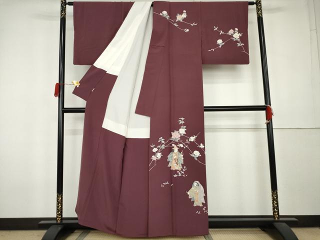 平和屋着物●訪問着　友禅　作家物　童子枝花文　ますいわ屋扱い　正絹　逸品　AABL0212cs