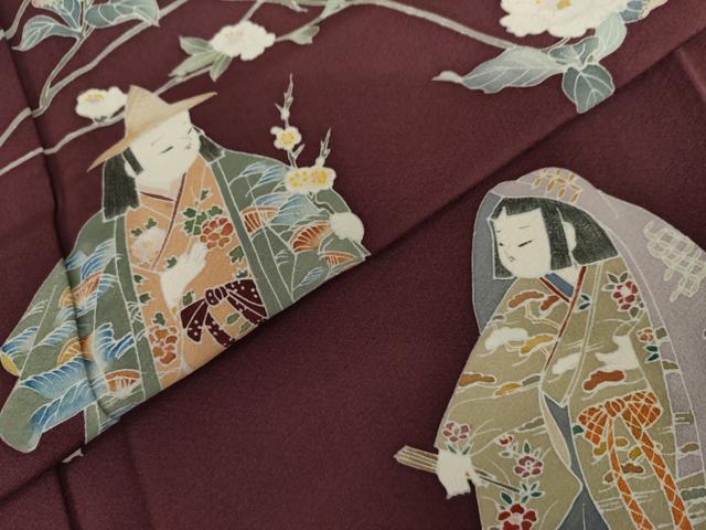 平和屋着物●訪問着　友禅　作家物　童子枝花文　ますいわ屋扱い　正絹　逸品　AABL0212cs