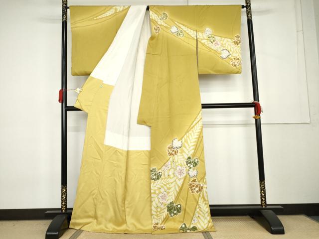 平和屋着物●染色作家　小倉淳史　訪問着　辻が花　絞り　そごう扱い　正絹　逸品　AABL0216cs