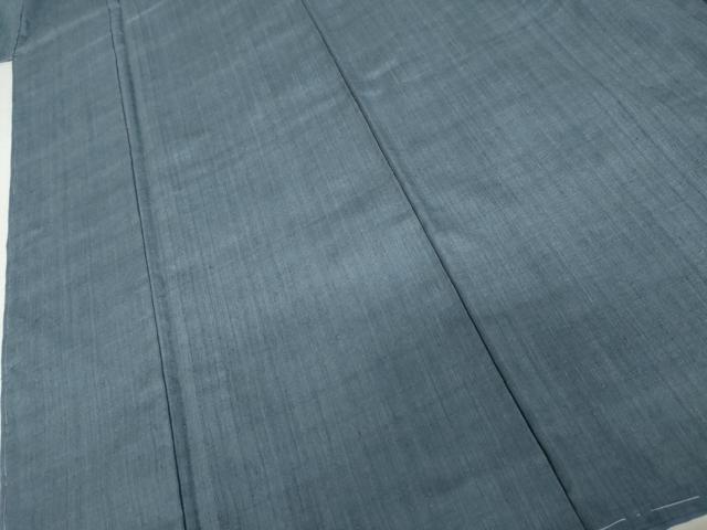 平和屋着物●本場結城紬　重要無形文化財　色無地　薄縹色　証紙・鑑定書付き　正絹　逸品　未使用　AABL0218cs