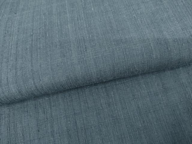 平和屋着物●本場結城紬　重要無形文化財　色無地　薄縹色　証紙・鑑定書付き　正絹　逸品　未使用　AABL0218cs