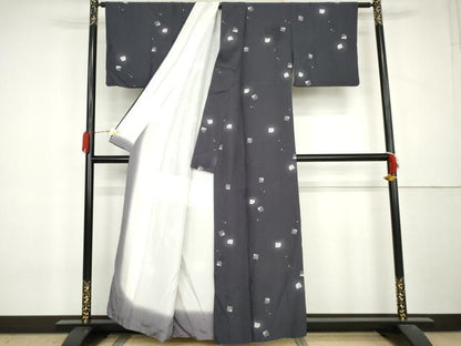 平和屋着物●上質な小紋　源氏香花文　ほたる暈し　正絹　逸品　AABL0219cs