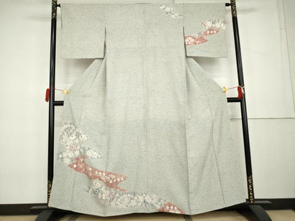 平和屋着物●訪問着　辻が花　絞り　正絹　逸品　AABL0222cs
