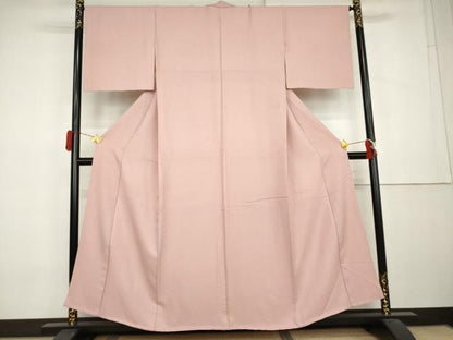 平和屋着物●上質な色無地　霞地紋　虹色　正絹　逸品　AABL0223cs