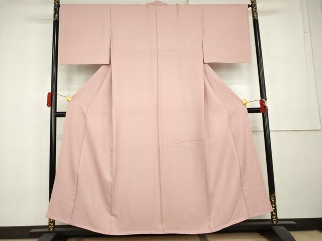 平和屋着物●上質な色無地　霞地紋　虹色　正絹　逸品　AABL0223cs