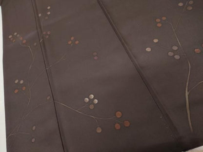 平和屋着物●訪問着　刺繍　南天文　正絹　逸品　AABL0224cs