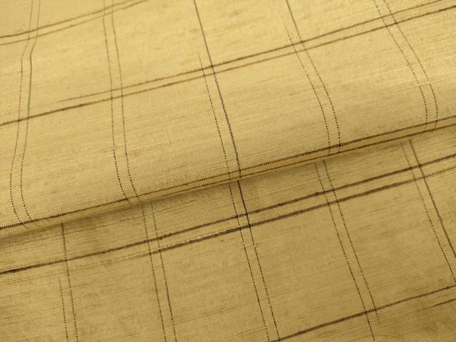平和屋着物●上質な紬　格子　正絹　逸品　AABL0225cs