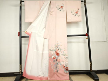 平和屋着物●訪問着　飾花文　暈し染め　洗える着物　AABL0226cs