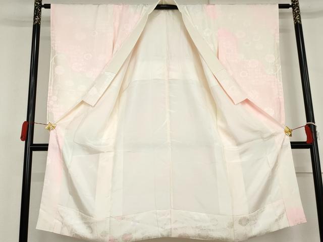 平和屋着物●小振袖用長襦袢　袷　桜地紋　暈し染め　やまと誂製　正絹　逸品　AABL0232cs