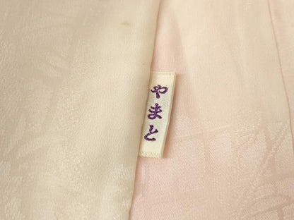 平和屋着物●小振袖用長襦袢　袷　桜地紋　暈し染め　やまと誂製　正絹　逸品　AABL0232cs