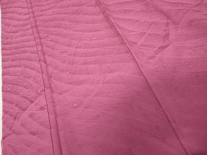平和屋着物●上質な色無地　枝花地紋　紅紫色　正絹　逸品　未使用　AABL0235cs