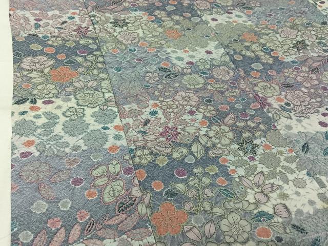 平和屋着物▽上質な小紋　単衣　辻が花　正絹　逸品　AABL0241jh