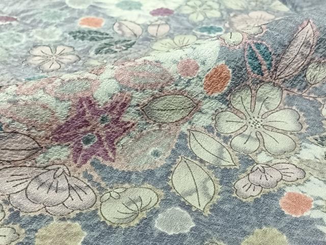 平和屋着物▽上質な小紋　単衣　辻が花　正絹　逸品　AABL0241jh