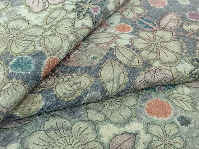 平和屋着物▽上質な小紋　単衣　辻が花　正絹　逸品　AABL0241jh