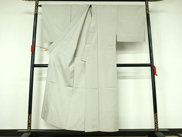 平和屋着物▽男性　本塩瀬　やまだ織　単衣　キングサイズ　正絹　逸品　AABL0243jh