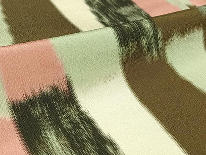 平和屋着物▽お召　単衣　幾何学文様　正絹　逸品　AABL0251jh