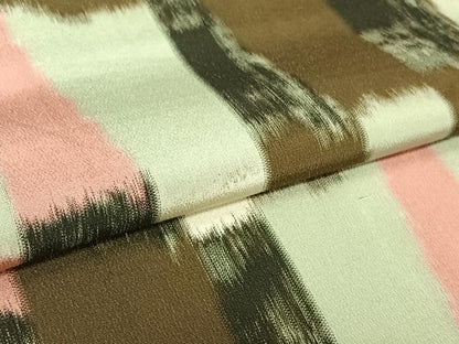 平和屋着物▽お召　単衣　幾何学文様　正絹　逸品　AABL0251jh