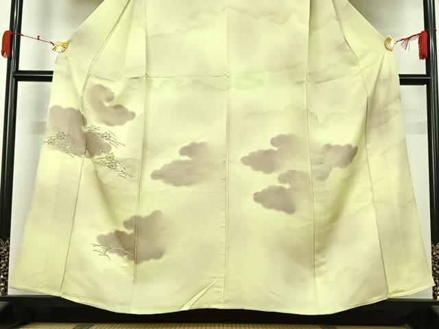 平和屋着物▽訪問着　単衣　中国三大刺繍　相良刺繍　雲重ね楓文　暈し染め　正絹　逸品　AABL0257jh