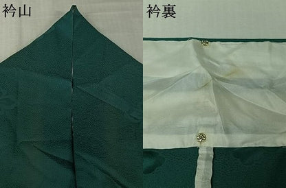 平和屋着物▽上質な色無地　単衣　花菱地紋　天鵞絨色　正絹　逸品　AABL0291jh
