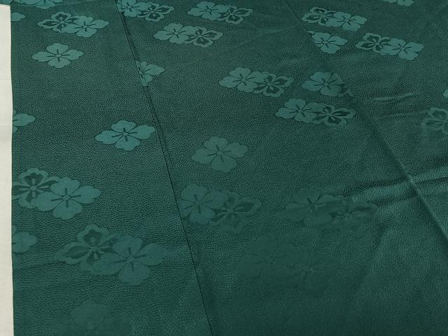 平和屋着物▽上質な色無地　単衣　花菱地紋　天鵞絨色　正絹　逸品　AABL0291jh